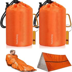 2packs Emergency Sleeping Bag; Lightweight Survival Sleeping Bags Thermal Bivy Sack; Portable Emergency Blanket For Camping; Hiking; Outdoor Acti 2packs Emergency Sleeping Bag; Lightweight Survival Sleeping Bags Thermal Bivy Sack; Portable Emergency Blanket For Camping; Hiking; Outdoor Acti